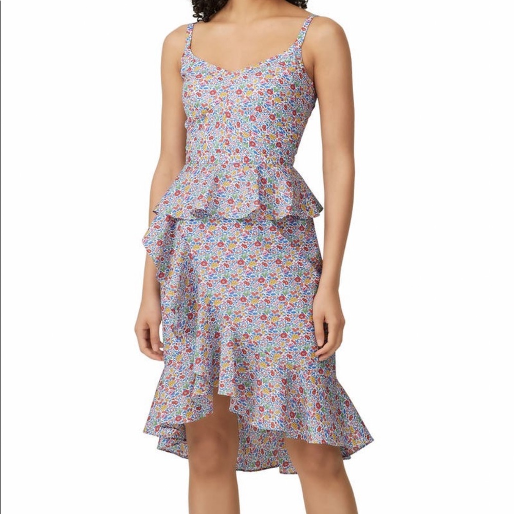 J Crew x Liberty of London Floral Peplum Dress